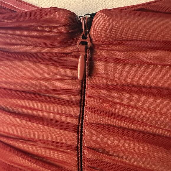 HOUSE OF CB Wine Stretch Tulle Dress Size XS - Picture 9 of 12